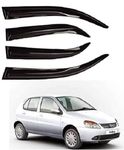 Unbreakable ABS Plastic Car Window Door Visor Car Rain Wind Door Visor Window Wind Deflector for Tata Indica