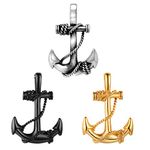 Feilok Stainless Steel Pendant Anchor Chain Nautical Pendant Chain Polish Pirate of the Caribbean Sailing Necklace for Men, Stainless Steel, pirate