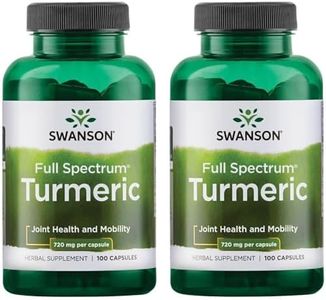 Swanson Premium Brand Turmeric Curcumin Antioxidant Joint Health Cardiovascular Liver Detox Mood and Memory Support Supplement Curcuma Longa (Rhizome) 1.44 Grams (1440 mg) 100 Capsules (Pack of 2)