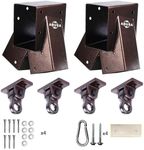 ABUSA Heavy Duty Swing Sets Brackets Including 2 A-Frame Swing Set Brackets and 4 Swing Hangers for Playground Equipment Mounting Parts Hardware Included (Bronze)