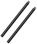 Garbuildman Adjustable Extension Pole Tube Bar for Outdoor Shepherds Hook, 2 pcs, Shiny Black