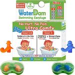 WaterDam Swimming Ear Plugs Ultra Comfy Great Waterproof Swim Earplugs Prevent Swimmer's Ear (Size 1A+1: Toddler Little Kids 10m-6yrs & ExtraSmall Ear Women&Teens)