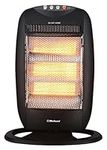 Belaco Halogen electric Heater portable heater with 3 Heat Settings 3 Bar resistant base 1200W 90 Degree Oscillation Compact Carry Handle Safety Tip Over Switch Black