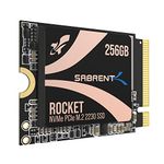 SABRENT 256GB Rocket 2230 M.2 NVMe PCIe 4.0 x4 Gen4 SSD, Up to 5000MB/s,Internal Solid State Drive for Laptop, Surface/Pro, Steam Deck, PS5, ASUS ROG Ally, Dell, HP and Mini PCs (SB-2130-256)