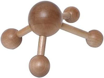 EVIDECO French Home Goods Natural Wooden Handheld Massager - Four-Node Roller