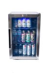 Mont Alpi MAF 2.7 Cubic Ft Outdoor Rated Glass Door Compact Temperature Adjustable Lockable Refrigerator Beverage & Wine Cooler Module w/ 3 Adjustable Racks + Blue LED Lighting