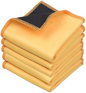 ECO-FUSED Microfiber Cleaning Cloths Double-Sided - 5 Pack - 6.6 x 6.2 inch - Microfiber and Suede Cloth for Smartphones, LCD TV, Tablets, Laptop Screens, Camera Lenses