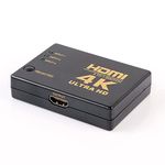 Tobo - 3 Port HDMI Switch Box Switcher Splitter 3 in 1 Out High Speed Port Supports 3D 1080P.(Black) TD-472H