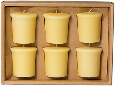 Beeswax Candle 100% Pure Handmade Votive Natural for Gift Home Décor | Non-Toxic Air Purifying Biodegradable | Slow Burning All Natural