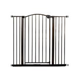 Regalo Easy Step Extra Tall Arched Décor Walk Thru Baby Gate, Includes 4-Inch Extension to Fit Multiple Openings, 4 Pack Pressure Mount Kit and 4 Pack Wall Mount Kit, Bronze