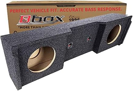 Bbox Dual Sealed 10 Inch Subwoofer Enclosure - Accu-Tuned Subwoofer Box Improves Audio Quality, Sound & Bass - Fits 1999-2007 Chevrolet/GMC Silverado/Sierra Extended Cab,Charcoal