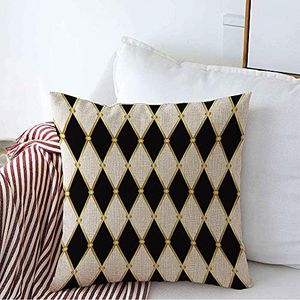 Decorative Pillow Cover Circus Harlequin Rhomboids Grid Geometry Style Pattern Paper White Design Joker Vintage Textures Throw Pillow Cover Square Linen Cushion Case 20x20 Inch for Couch Bed Car