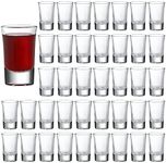 Crazystorey 40 Pack Heavy Base Shot Glasses, 1.4oz Whiskey Shot Glass Set Small Glass Cups for Liqueur Spirits Bar Party Favor Housewarming Gift