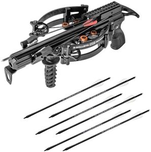 BALLISTA Hunting Bundle: BAT Reverse Draw Compound Mini Crossbow, Small Crossbow for Hunting, Fishing and Target with 13" Sting Bolts