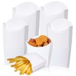 Potchen 200 Packs 4 oz Small French Fry Containers White Disposable Paper Fries Holders Stackable Cups Box for Kid's Food Fries, Onion Rings, Popcorn, or Cookies, Restaurant