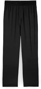 Tommy John Men's Second Skin Pajama Pants, Comfortable Soft with Pockets Sleepwear, Lounge, Yoga, Sweatpants for Men, Elastic Band Pajama Bottoms (Elastic Band, Black, Large)