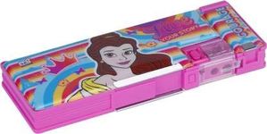 SKI 2 Door Plastic Pencil Box (Pink Princess)