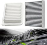 Engine and Cabin Air Filter Combo Set Compatible With Toyota Scion Pontiac Vehicle Corolla 2009-2019 Matrix 2009-2014 Yaris 2006-2018, xD 2008-2014, Vibe 2009-2010 Replace# 87139-07010 17801-21050