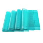 bestmall Refrigerator Mats, 4 PCS Refrigerator Pad Salad Veg Fresh Liner Shelves Non Slip Fridge Mat Washable DIY Cupboard Mat Shoe Mat Table Mat Drawer Mat (Blue,29x45cm)