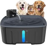 Dog Water Fountain for Large Dogs, 2.1GAL/8L/270oz Large Dog Water Fountain Bowl for Dog Inside,Dog Fountain with Water Level Window and Shortage LED Reminder, Ultra-Quiet Pump,Water Fountain for Dog