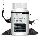 Nutrinoplus Activated Charcoal Capsules supports Bowel Detoxification - 500Mg - 60 Capsules