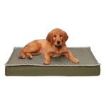 FurHaven Medium Cooling Gel Foam Dog Bed Water-Resistant Indoor/Outdoor Quilt Top Convertible Mattress w/Removable Washable Cover - Dark Sage, Medium