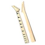 Ogdni Electric Guitar Neck 24 Fret 25.5 Inch Maple Fingerboard Locking Nut Replacement for Jackson Style