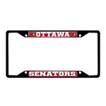 Fan Mats 31829: Ottawa Senators Metal License Plate Frame Black Finish