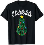 Fa La Lacrosse Funny Christmas Lax Player Goalie Team Gift T-Shirt