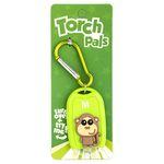 Stands Out, Supplying Outstanding Gifts M Letter Initial Monkey Kids Green Novelty Personalised Mini LED Toy Torch Carabiner Clip