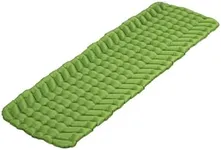 Bestway WanderLite 74 Inch by 23 Inch Regular Rectangular Nylon Fabric Outdoor Sleeping Air Pad with Repair Patch and Storage Bag, Green