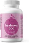 Hyaluronic Acid Supplement 600mg per Capsule (500-700 KDA) - 3 Months Supply - Double Potency 90 Hyaluronic Acid Capsules - Vegan, Fermented - Formula with Vitamin C, Zinc, Copper, Selenium, D-Biotine