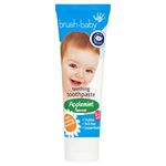 Brush-Baby Teething Toothpaste for Babies & Toddlers | Stage 2-Teething | 0-2 Years | Applemint Flavour. Xylitol & Fluoride for Strong Teeth, Healthy Gums & Fresh Breath | 50ml