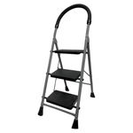 FLIPZON Premium 3 Step-Ladder for Home | Heavy Duty Foldable Ladder with Wide Ant-Slip Steps and Anti-Skid Shoes