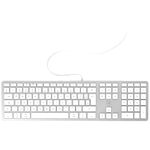Mobility Lab ML311838‎‎‎‎‎ Wired Keyboard QWERTY English Layout ideal for Mac - White/Silver