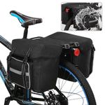 Lixada Bicycle Panniers Bag Portable Bike Saddle Bag Large Capacity Waterproof Bicycle Rear Seat Bag Bike Cargo Bag MTB Bike Storage Bag with Reflective