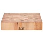 John Boos Maple Wood End Grain Reversible Butcher Block Cutting Board, 15" x 15" x 3 Inches