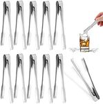 Twdrer 20 Pack 6 Inch Small Mini Stainless Steel Serving Tongs Appetizers Tongs,Sugar Tongs Ice Tongs for Tea,Coffee,Bar,Kitchen