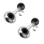 PNJB, Bicycle Bell Loud Bike Cycle Hooter Honking Air Horn Steel Push Squeeze Handle, Retro Metal Air Horn Bugle Rubber Bicycle Bell for Vehicles Golf Cart (2 Pcs)