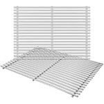 GFTIME 18 1/4" x 26 1/4" Stainless Steel Cooking Grid Grates Replacement for Charbroil, Coleman, MasterChef E500, Kenmore, Master Forge, Thermos, Uniflame Gas Grill Models, Set of 2