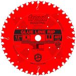 Freud LM74R012 12-Inch 40 Tooth TCG Glue Line Ripping Saw Blade with 1-Inch Arbor and PermaShield Coating