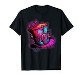 We're All Mad Here Pink Steampunk Alice In Wonderland Hat T-Shirt