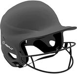 RIP-IT | Vision Pro Softball Batting Helmet with Face Mask | Matte Black | S/M | Lightweight Women’s Sport Equipment