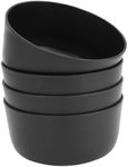 BELLE VOUS 4 Pack of Black Plastic 