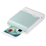 Canon SELPHY SQUARE QX10 Portable Colour Photo Wireless Printer (Mint Green) - A compact WiFi printer that prints quality square photos and connects directly to your smartphone.