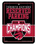 Rico Industries NBA Toronto Raptors 2019 Basketball Champions 8-Inch by 11-Inch Metal Parking Sign Décor