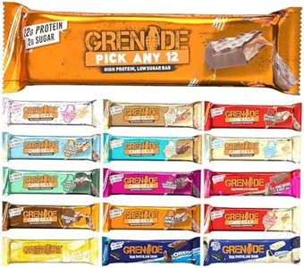 Grenade Carb Killa - Pick any 12 Protein Bars from Birthday Cake, Cookie Dough, Salted Caramel, Fudged up, Peanut Nutter, Salted Peanut, Dark Chocolate Mint & More. High Protein & Fibre and Low Sugar