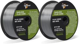 haxiaoer 1.0MM 2.0KG Flux Core Welding Wire 2 Pack,E71T-GS Gasless MIG Welding Wire Mild Steel for Reduced Splatter and Better Corrosion Resistance