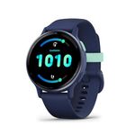 Garmin Vivoactive 5, Health and Fitness GPS Smartwatch, AMOLED Display, Up to 11 Days of Battery |Metallic Navy Aluminum Bezel with Navy Case and Silicone Band