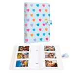 2x3 Mini Photo Album,156 Horizontal Pictures Holder for Fujifilm Instax Mini Instant Camera, Fits Polaroid Mini Instant Film,Kpop Photocard Book (Blue)